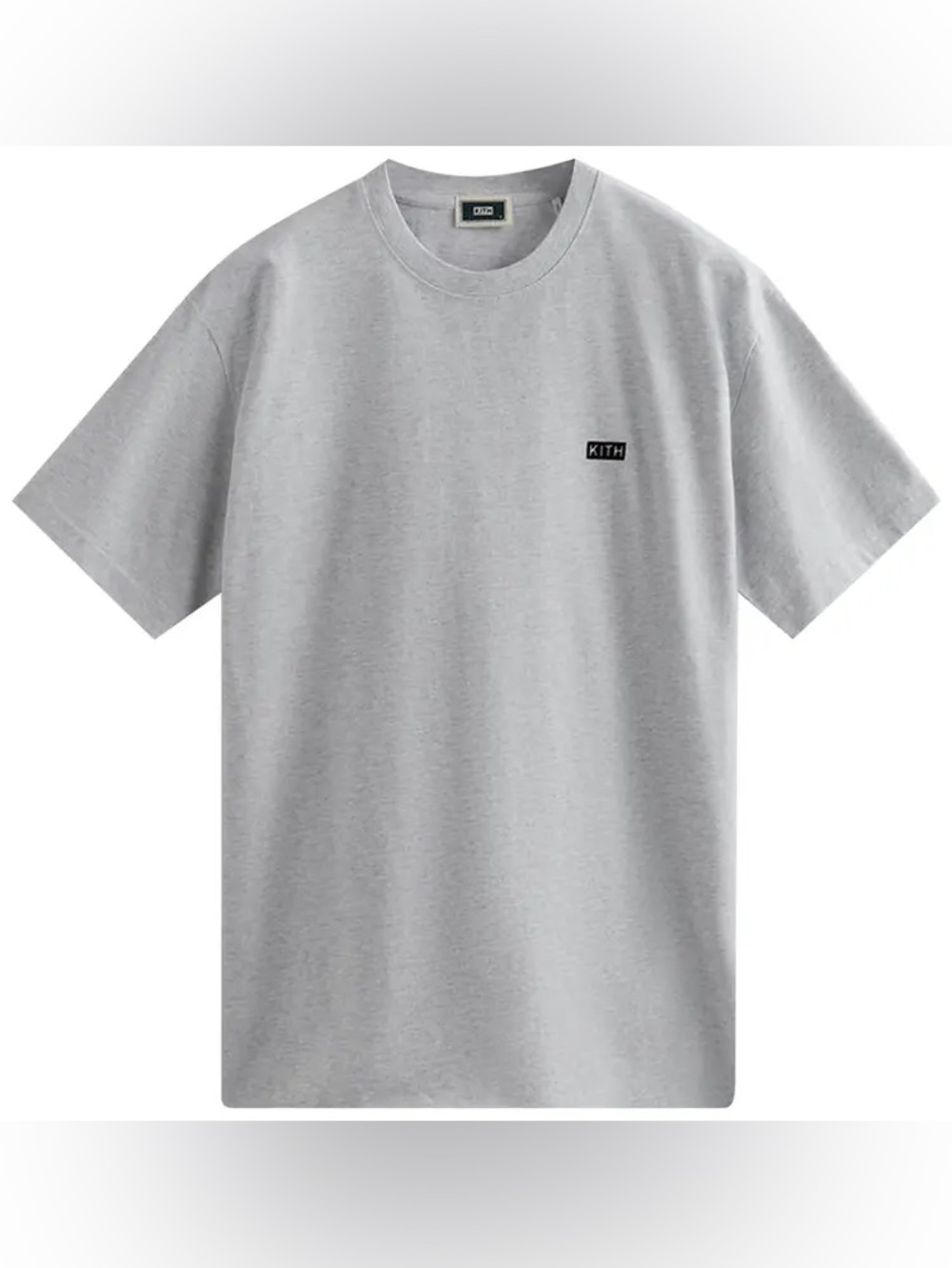 Kith LAX Short Sleeve Crew Tee in Light Heather Black Logo Size Large ID#KH3575